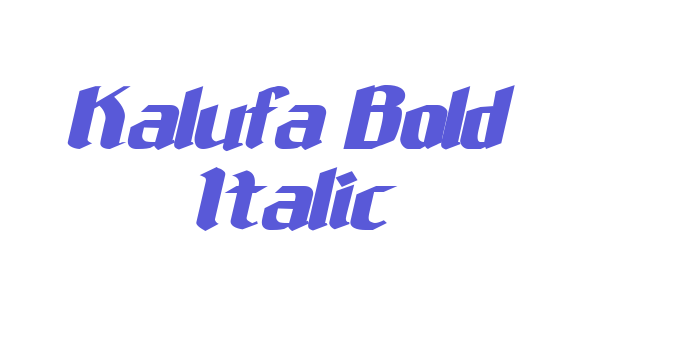 Kalufa Bold Italic Font Download