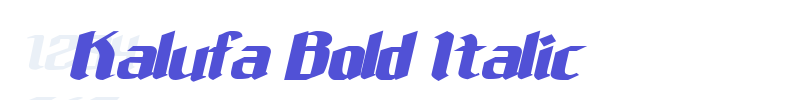 Kalufa Bold Italic-font