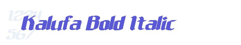 Kalufa Bold Italic-related font