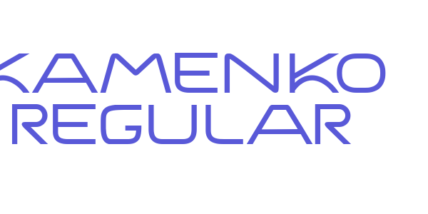 Kamenko Regular font