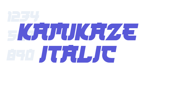 Kamikaze Italic font free