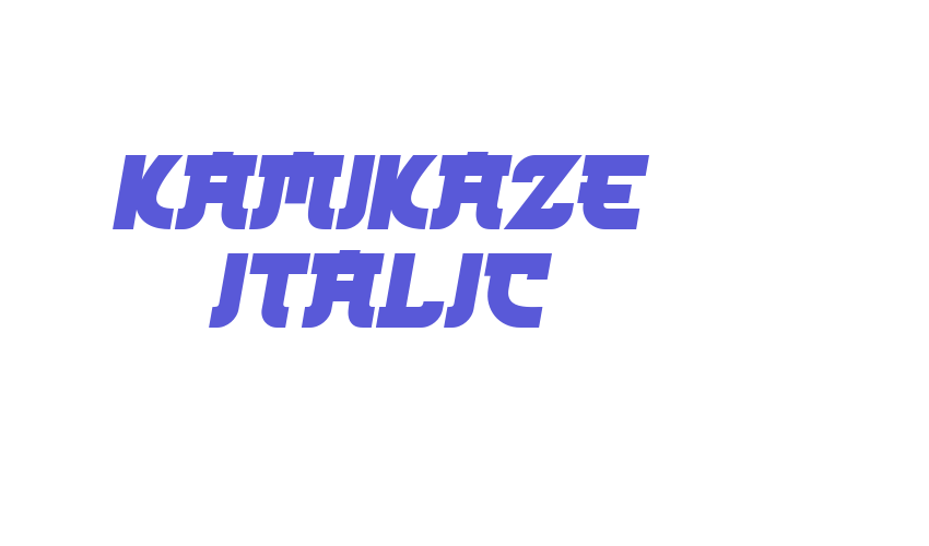 Kamikaze Italic Font Download