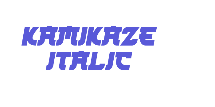 Kamikaze Italic Font Download