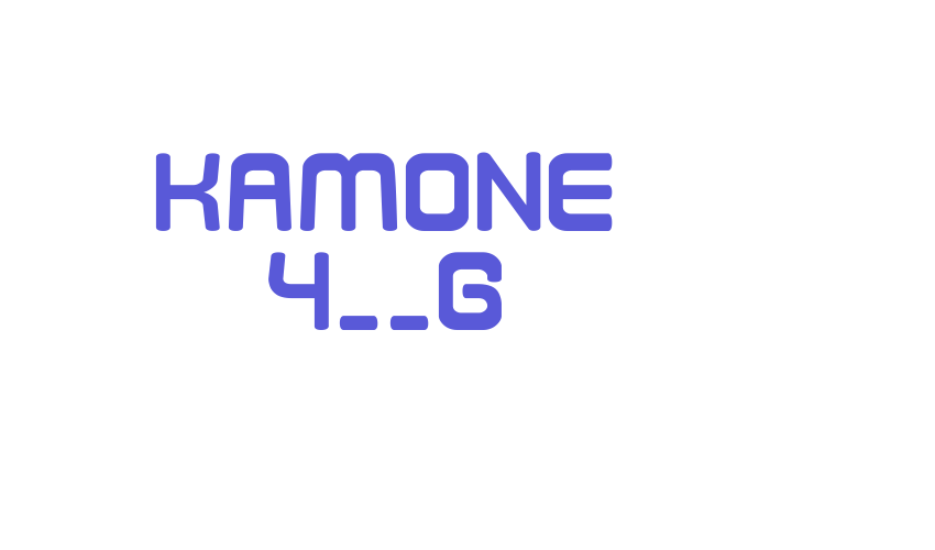 Kamone 4__G Font Download