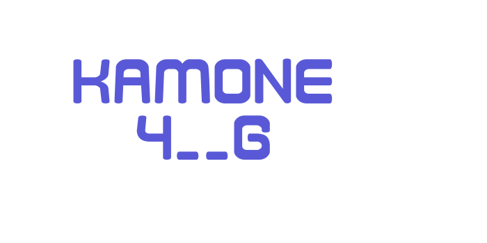 Kamone 4__G Font Download