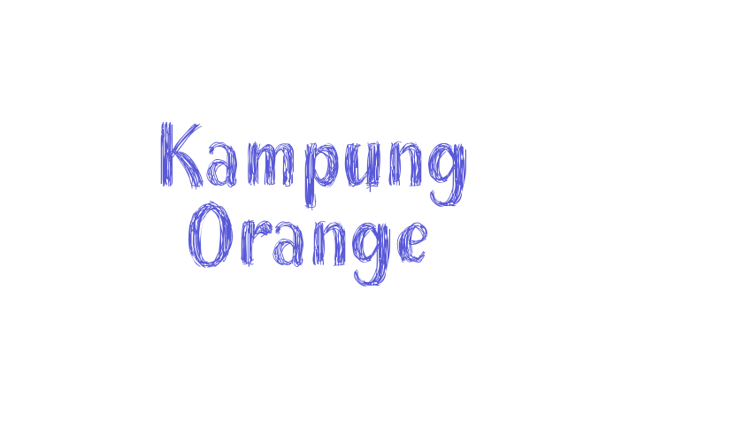 Kampung Orange Font