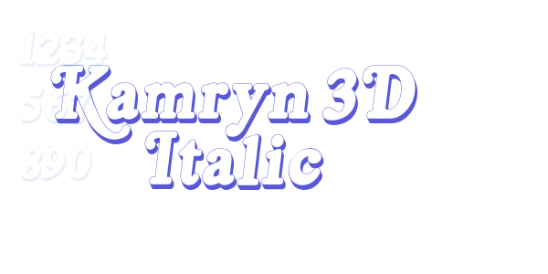 Kamryn 3D Italic font