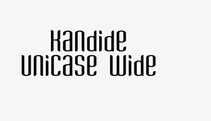 Kandide Unicase Wide font download