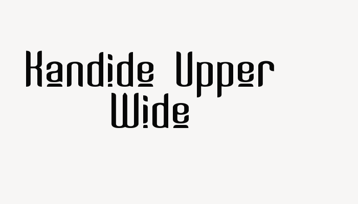 Kandide Upper Wide font download