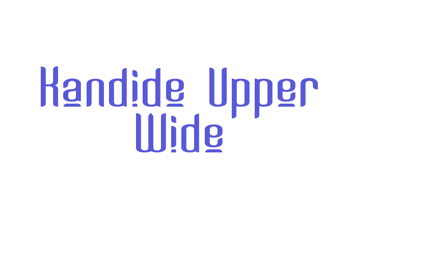 Kandide Upper Wide Font Download