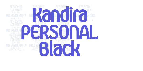 Kandira PERSONAL Black font free