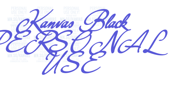 Kanvas Black PERSONAL USE font free