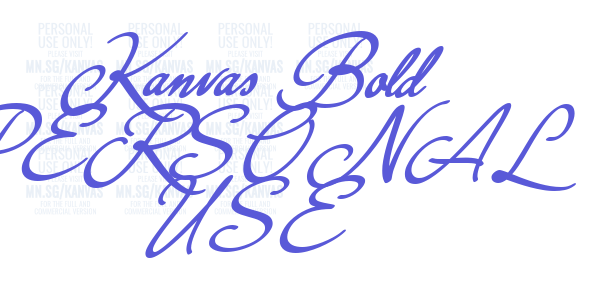 Kanvas Bold PERSONAL USE font