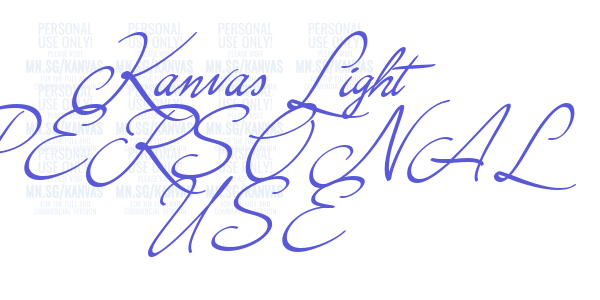 Kanvas Light PERSONAL USE font free