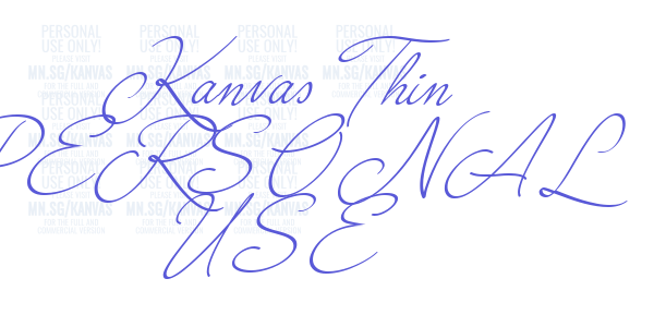 Kanvas Thin PERSONAL USE font free