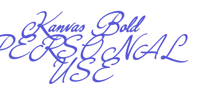 Kanvas Bold PERSONAL USE Font Download