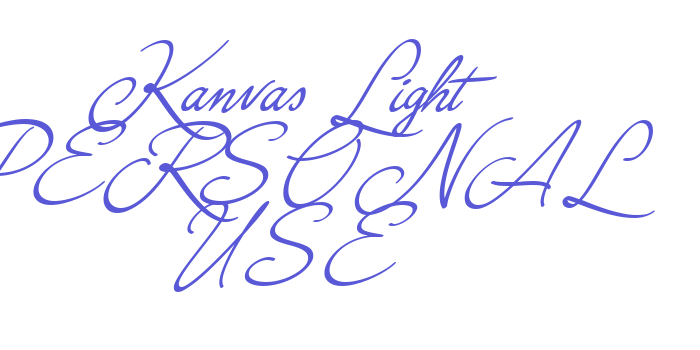 Kanvas Light PERSONAL USE Font Download