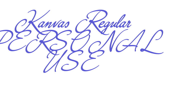 Kanvas Regular PERSONAL USE Font Download