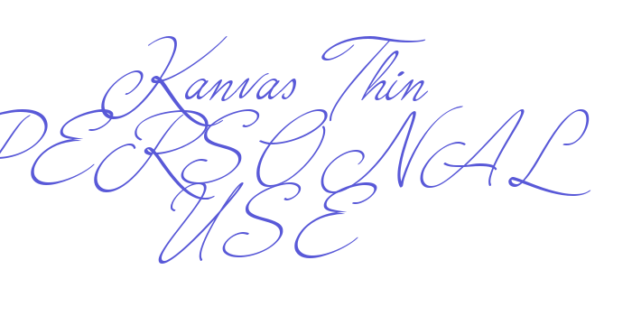 Kanvas Thin PERSONAL USE Font Download