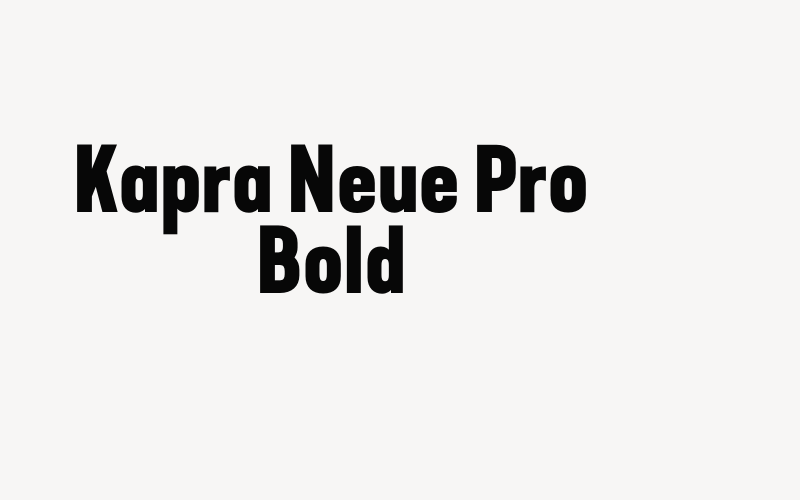 Kapra Neue Pro Bold Font