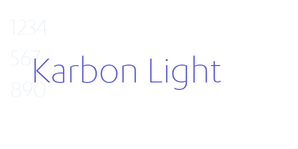 Karbon Light font