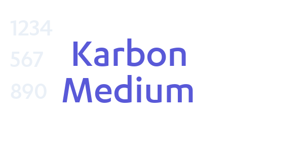 Karbon Medium font free