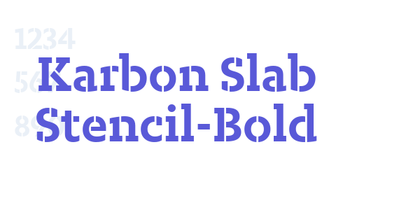 Karbon Slab Stencil-Bold font