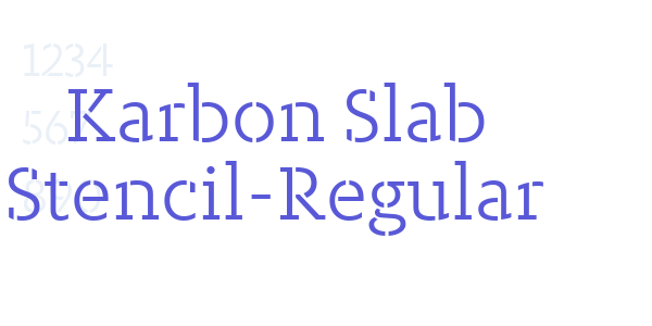 Karbon Slab Stencil-Regular font