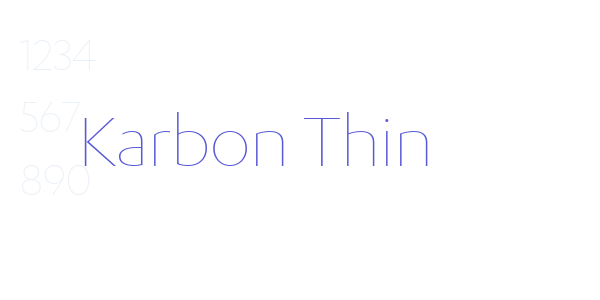 Karbon Thin font