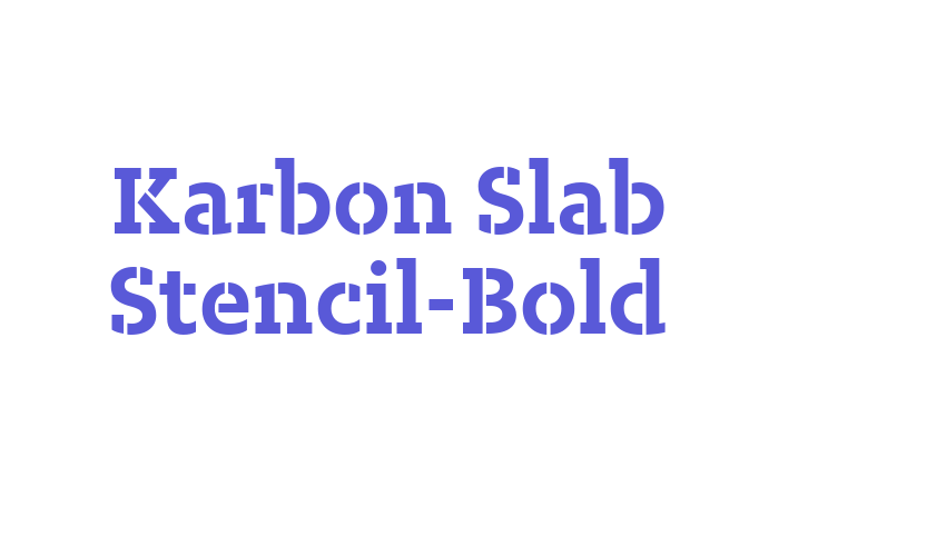 Karbon Slab Stencil-Bold Font Download