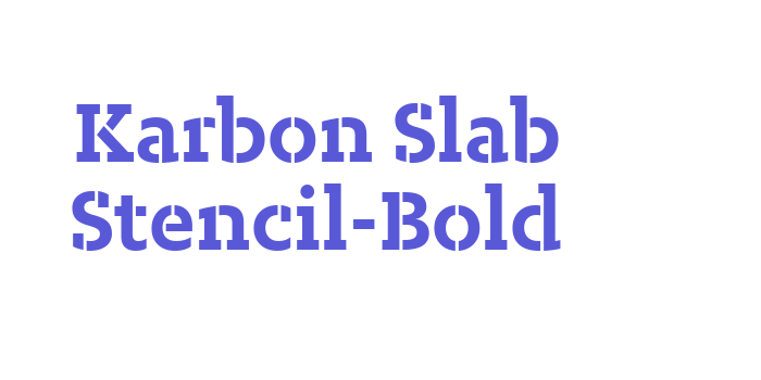 Karbon Slab Stencil-Bold Font Download