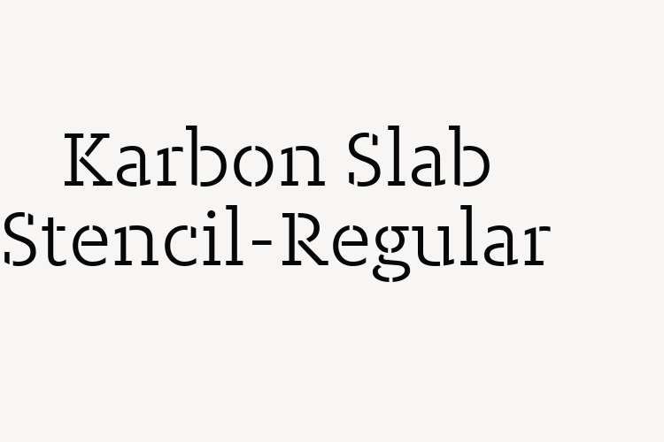 Karbon Slab Stencil-Regular font download