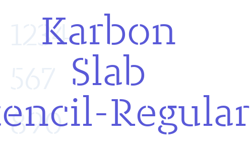 Karbon Slab Stencil-Regular Font