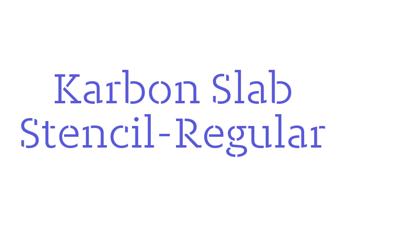 Karbon Slab Stencil-Regular Font Download