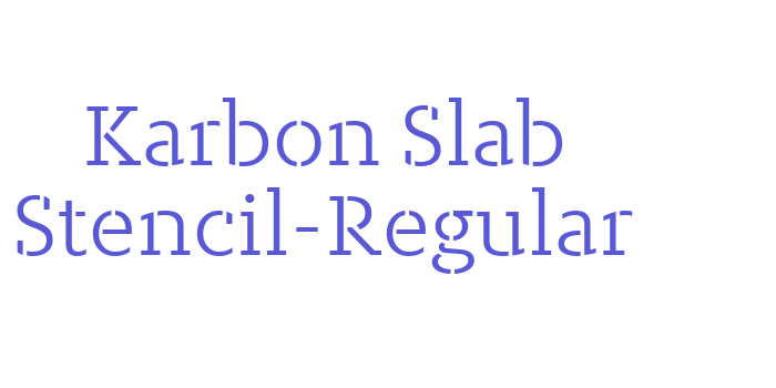 Karbon Slab Stencil-Regular Font Download