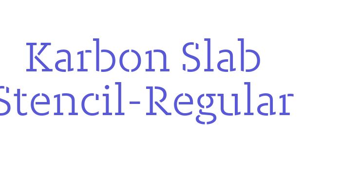 Karbon Slab Stencil-Regular Font