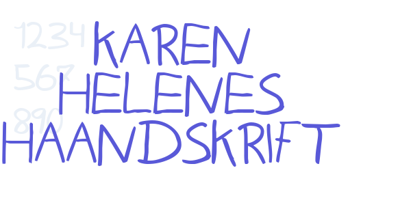 Karen Helenes haandskrift font free