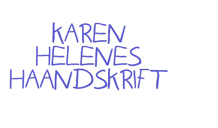 Karen Helenes haandskrift Font Download