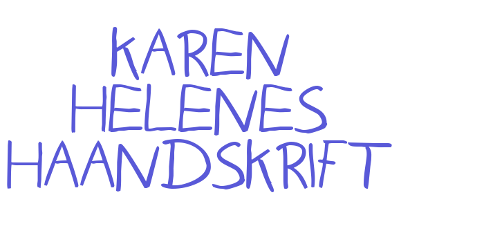 Karen Helenes haandskrift Font Download