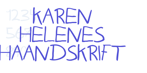 Karen Helenes haandskrift-font-download