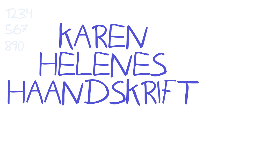 Karen Helenes haandskrift-font-download