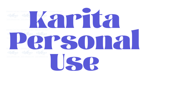 Karita Personal Use font