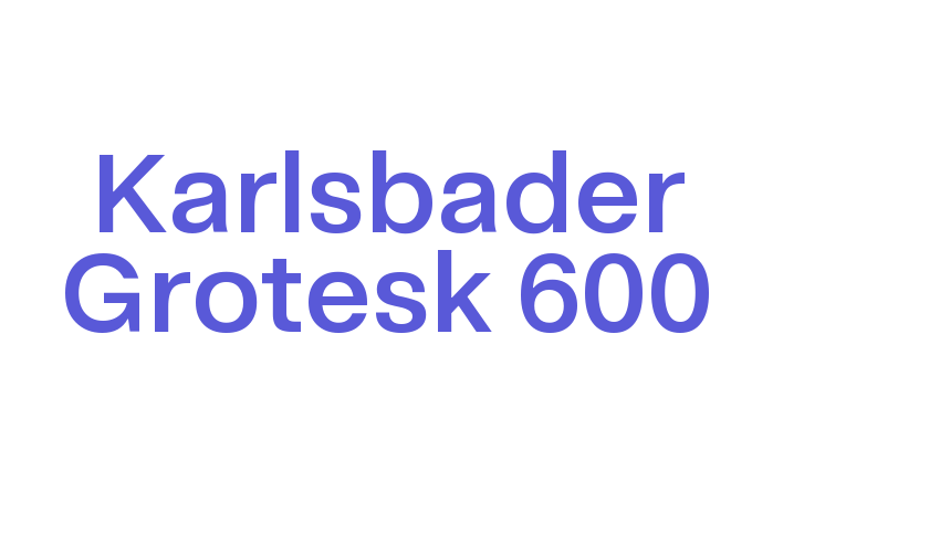 Karlsbader Grotesk 600 Font Download