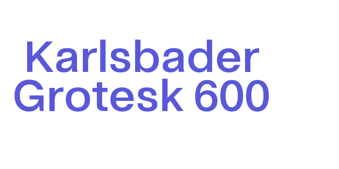 Karlsbader Grotesk 600 Font Download