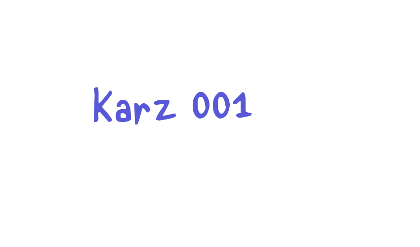 Karz 001 Font