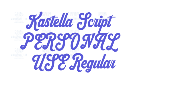 Kastella Script PERSONAL USE Regular font