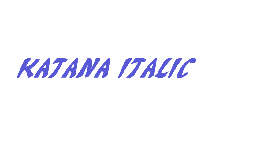 Katana Italic Font Download