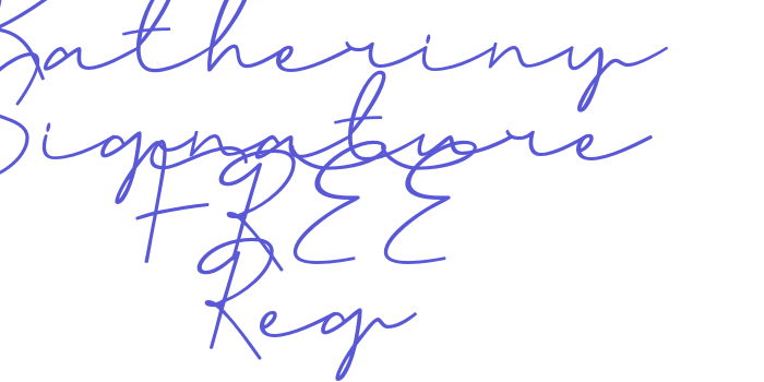 Katheriny Signature FREE Reg Font Download