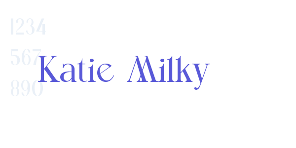 Katie Milky font free