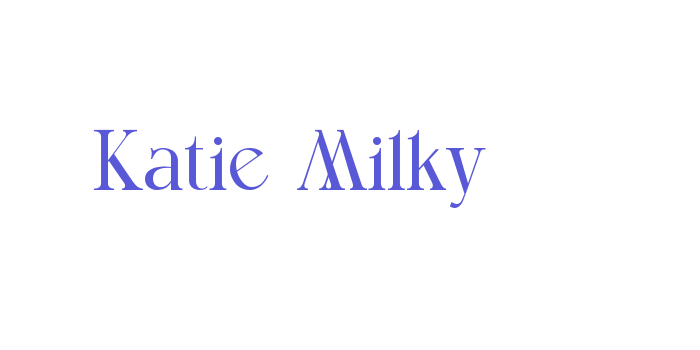 Katie Milky Font Download